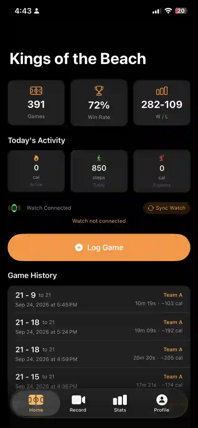 Kings of the Beach, hands-free replay and AI stats across watch, phone, and Meta glasses